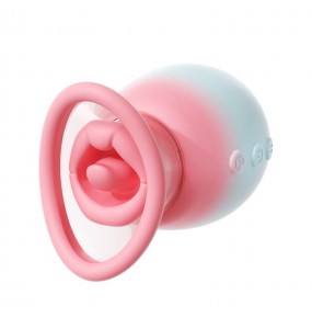 Ankni - Cherry Lips Realistic Oral Suction Vibrator (Chargeable - Pink)